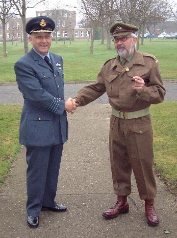 David A Cook, & Ken Smith. They are seen in their uniforms, as an RAF Group Captain, and British Army Major based at the ficticuous RAF Lakenfield.